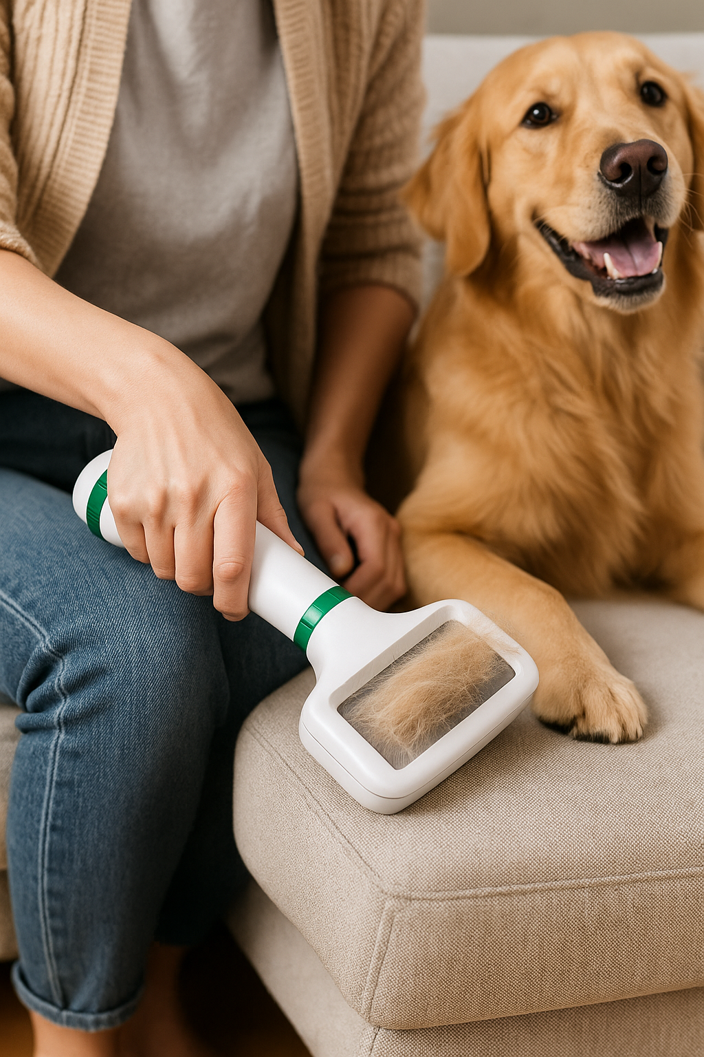 CEPILLO SECADOR PEINE 2 EN 1 MASCOTAS