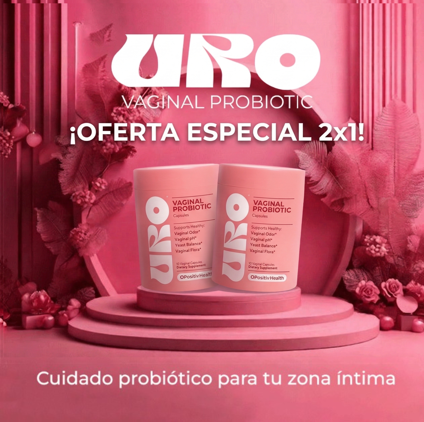 URO - Probiótico Vaginal - Lleva 2 y Paga 1
