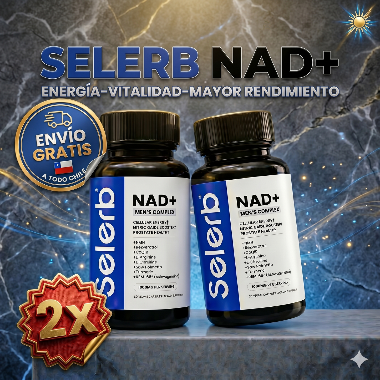 SELERB NAD+ RESVERATROL® - Vitalidad Masculina