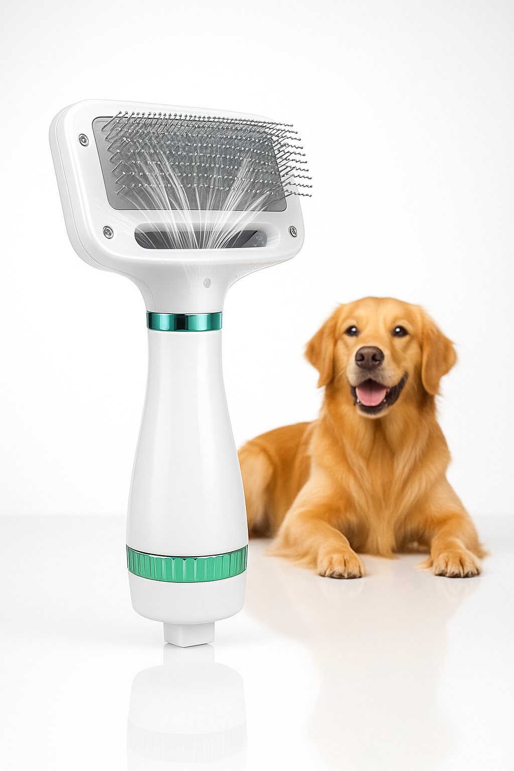 CEPILLO SECADOR PEINE 2 EN 1 MASCOTAS